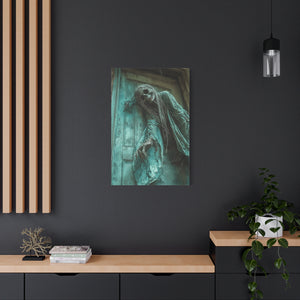 Eerie Ghost Wall Art Canvas, Perfect for Halloween Decor, Creepy Artwork for Home, Macabre Gift Idea, Spooky Room Accent