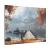 Autumn Décor, Canvas Art, AI Autumn Landscape, Nature Artwork Gift, Modern Wall Hanging, Unique Wall Art