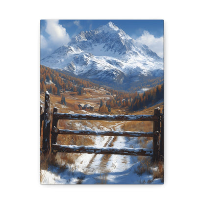 Mountain Landscape Canvas Print, Wall Art, Home Decor, Office Decor, Nature Lover Gift, Cozy Cabin Style
