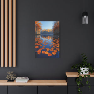 Autumn Reflections Canvas Print, Fall Decor, Nature Wall Art, Home Interior, Seasonal Artwork, Perfect Gift for All Occasions