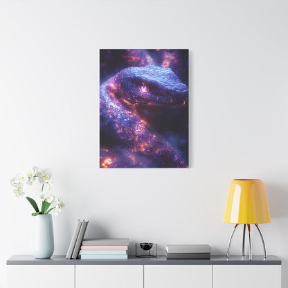 Cosmic Creature Canvas Art, Wall Decor, Home Gallery, Unique Gift, Space-Inspired Art, Mystic Snake Print