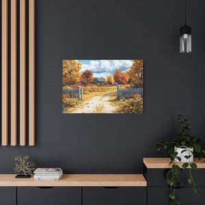 Autumn Landscape Canvas Print, Fall Decor, Farmhouse Wall Art, Nature Artwork, Seasonal Home Decoration