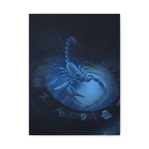 Scorpio Zodiac Wall Art, Astrology Decor, Mystic Home Gallery, Celestial Canvas, Gift for Astrologers, Unique Bedroom Decor