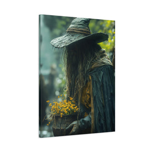 Mystical Canvas Art Print, Wall Decor, Nature Lover Gift, Autumn Decor, Wizard Painting, Fantasy Artwork