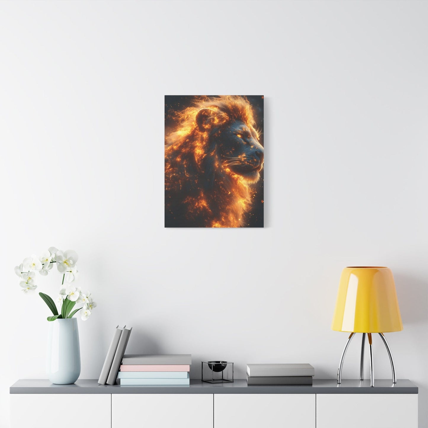Fierce Lion Canvas Artwork, Wild Animal Decor, Bold Home Wall Art, Inspirational Gift, Unique Lion Print, Modern Decor