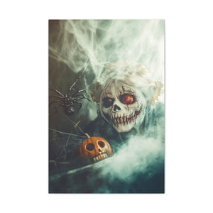 Spooky Halloween Wall Art, Framed Canvas Print, Haunted Decor, Gothic Artwork, Home Decor for Fall Celebrations