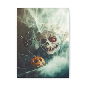 Spooky Halloween Wall Art, Framed Canvas Print, Haunted Decor, Gothic Artwork, Home Decor for Fall Celebrations