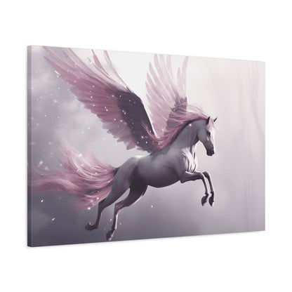 Fantasy Winged Horse Canvas Wall Art, Magical Home Décor, Gift for Horse Lovers, Fairy Tale Art, Dreamy Artwork