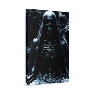 Gothic Canvas Art, Dark Aesthetic Print, Macabre Decor, Skull Artwork, Spooky Home Decor, Halloween Decoration, Unique Wall Art