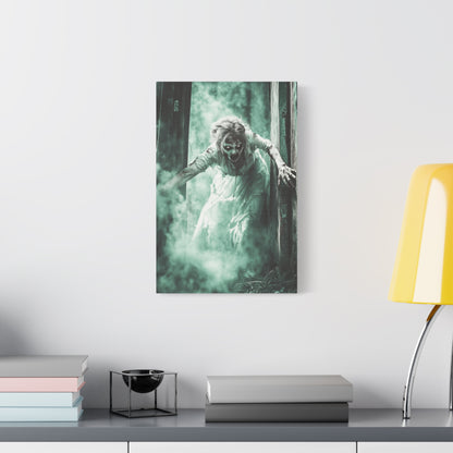 Haunting Matte Canvas Print, Wall Art for Halloween, Scary Decor, Spooky Home Decoration, Horror Lovers Gift, Creepy Artwork