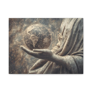 Earth in Hand - Matte Canvas Wall Art for Home Décor, Inspirational Artwork for Living Room