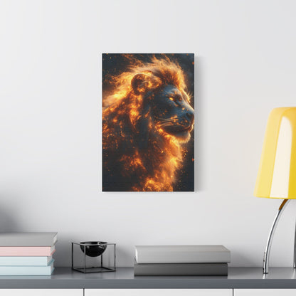Fierce Lion Canvas Artwork, Wild Animal Decor, Bold Home Wall Art, Inspirational Gift, Unique Lion Print, Modern Decor