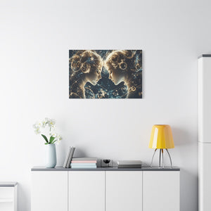 Celestial Gemini Canvas Print, Cosmic Art, Home Decor, Gift for Her, Astrology Wall Art, Unique Artwork, Gallery Wall