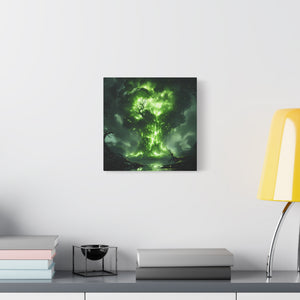Enchanted Tree Canvas Art Print, Nature Home Decor, Forest Wall Art, Living Room Decoration, Gift for Nature Lovers, Green Wall Art