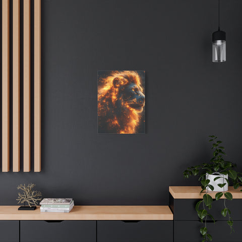 Fierce Lion Canvas Artwork, Wild Animal Decor, Bold Home Wall Art, Inspirational Gift, Unique Lion Print, Modern Decor