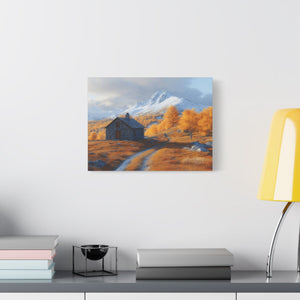 Autumn Landscape Canvas Wall Art, Cozy Home Decor, Nature Print for Living Room, Gift for Art Lovers, Rustic Fall Artwork