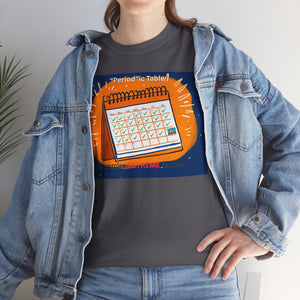 Periodic Table Calendar Tee — Humorous Science Pun T-Shirt