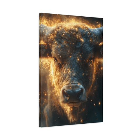 Stretched Canvas Wall Art, Bull Artwork for Home Decor, Rustic Farmhouse Style, Perfect Gift for Animal Lovers, Ideal for Living Room [...]
