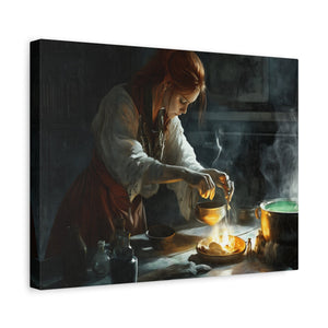 Magical Kitchen Canvas Wall Art, Fantasy Home Decor, Spellbinding Artwork, Witchy Gift, Kitchen Wall Decor, Cozy Vibes