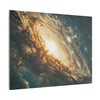 Fiery Nebula Spiral Canvas Décor, Cosmic Vortex Wall Art, Space Theme, Galaxy Home Décor, Celestial Wall Art