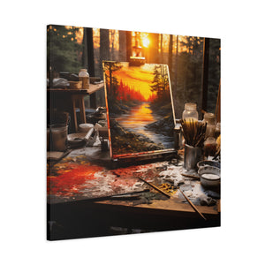 Sunset Landscape Canvas Art, Nature Decor, Home Wall Art, Gift for Art Lovers, Gallery Wrap, Modern Artwork