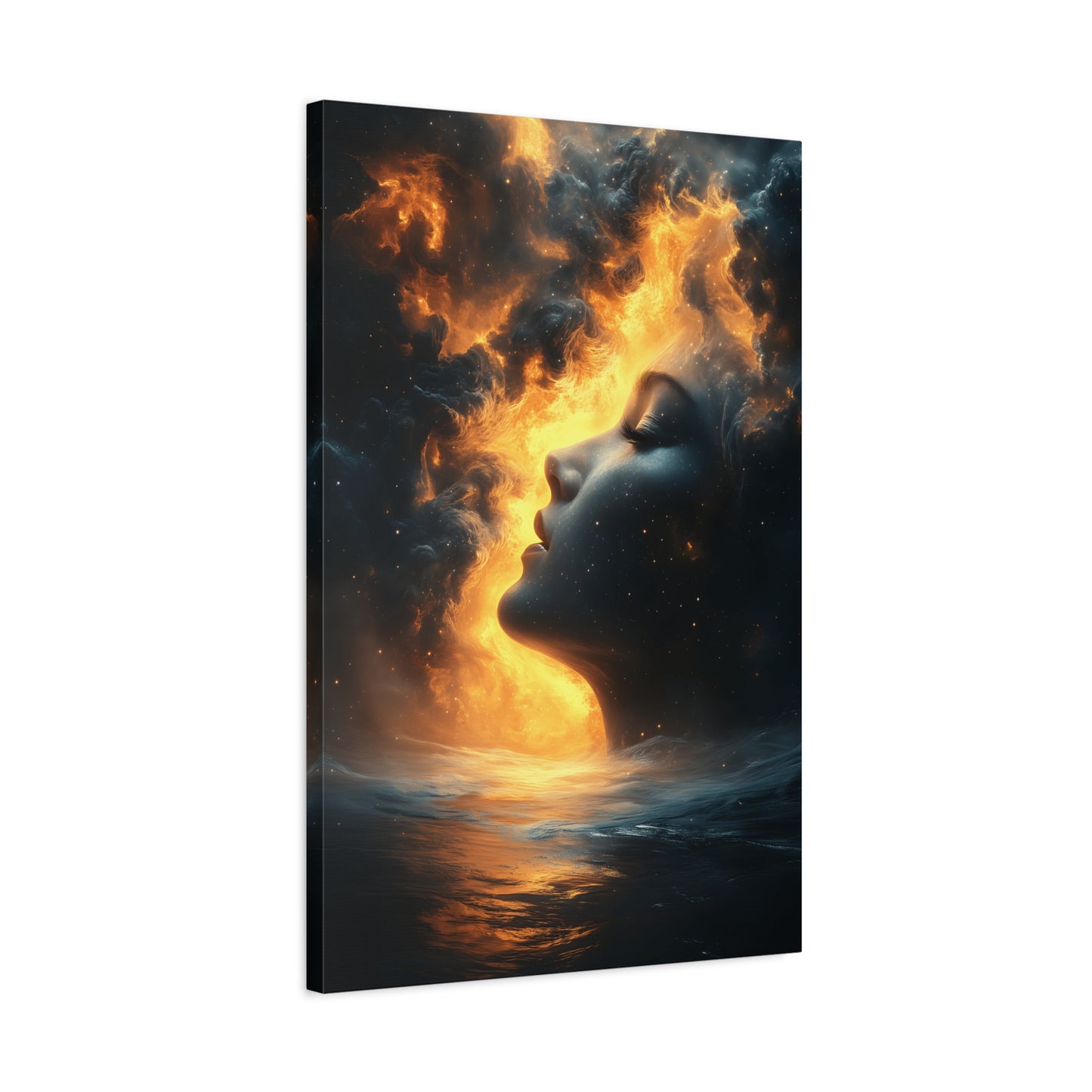 Canvas Wall Art, Modern Portrait, Abstract Design, Home Decor, Unique Gift, Inspirational Art, Boho Decor, Dreamy Atmosphere