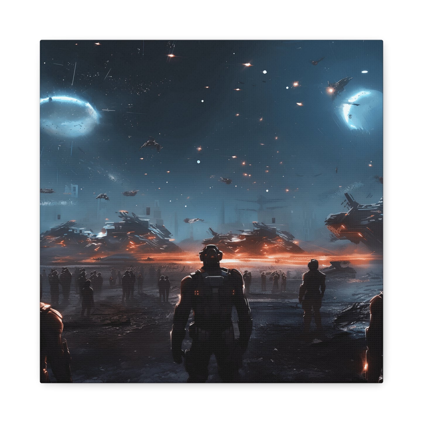 Sci-Fi Wall Art Canvas, Futuristic Decor, Space Art Print, Home Gallery Decoration, Gift for Sci-Fi Lovers