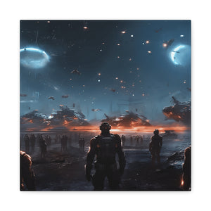 Sci-Fi Wall Art Canvas, Futuristic Decor, Space Art Print, Home Gallery Decoration, Gift for Sci-Fi Lovers