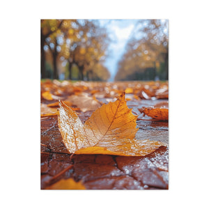 Autumn Leaf Canvas Wall Art, Nature Decor, Fall Home Decor, Seasonal Artwork, Gallery Wall, Eco-Friendly Art