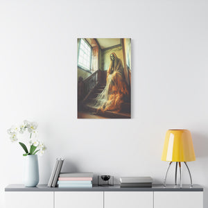 Haunting Ghost Canvas Art, Spooky Home Decor, Halloween Wall Art, Gothic Decoration, Creepy Haunted Print
