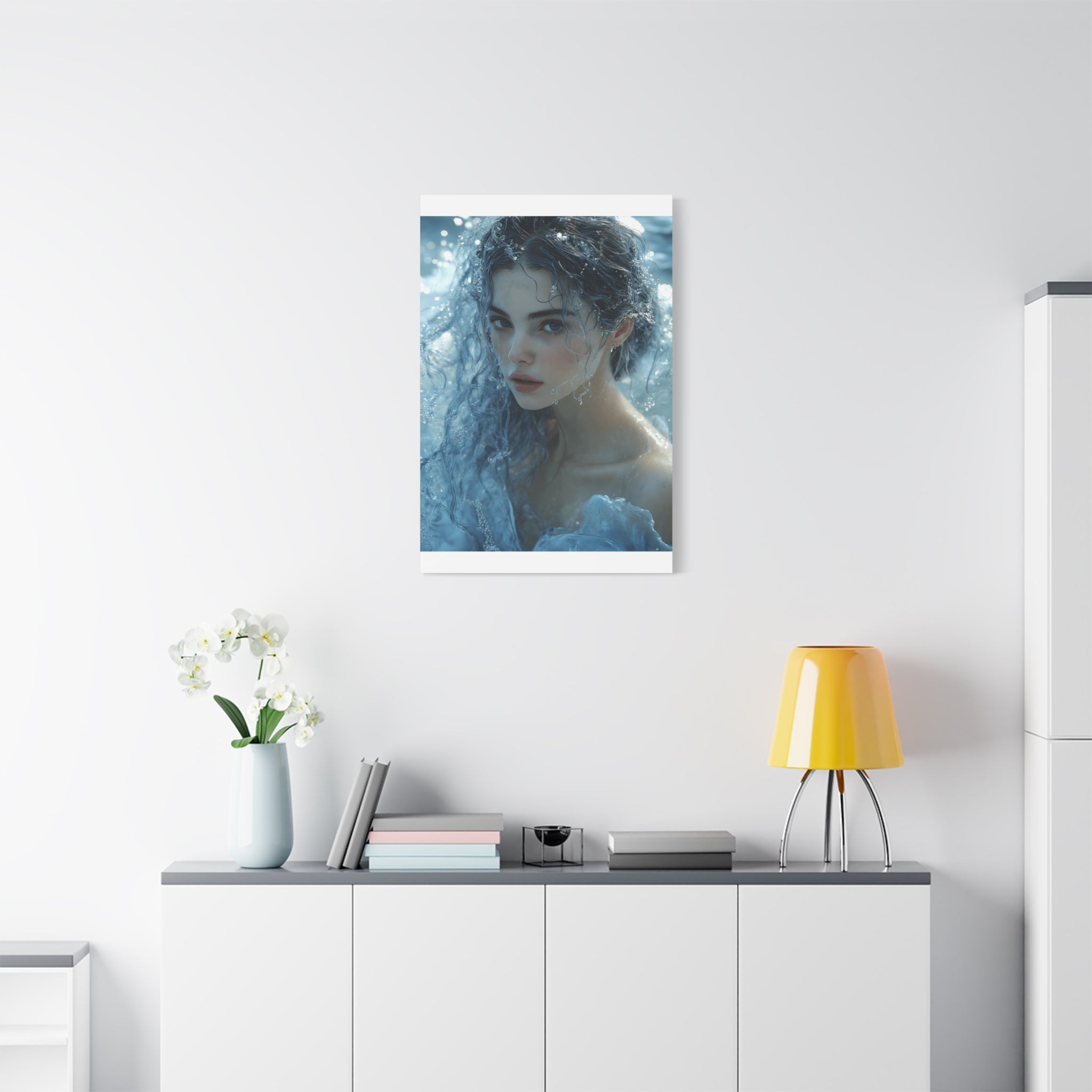 Serene Ocean Canvas Wall Art, Nature Decor, Home Aesthetics, Modern Artwork, Gift for Ocean Lovers, Deep Blue Wall Decor