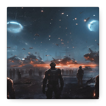 Sci-Fi Wall Art Canvas, Futuristic Decor, Space Art Print, Home Gallery Decoration, Gift for Sci-Fi Lovers