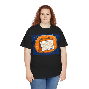 Periodic Table Calendar Tee — Humorous Science Pun T-Shirt