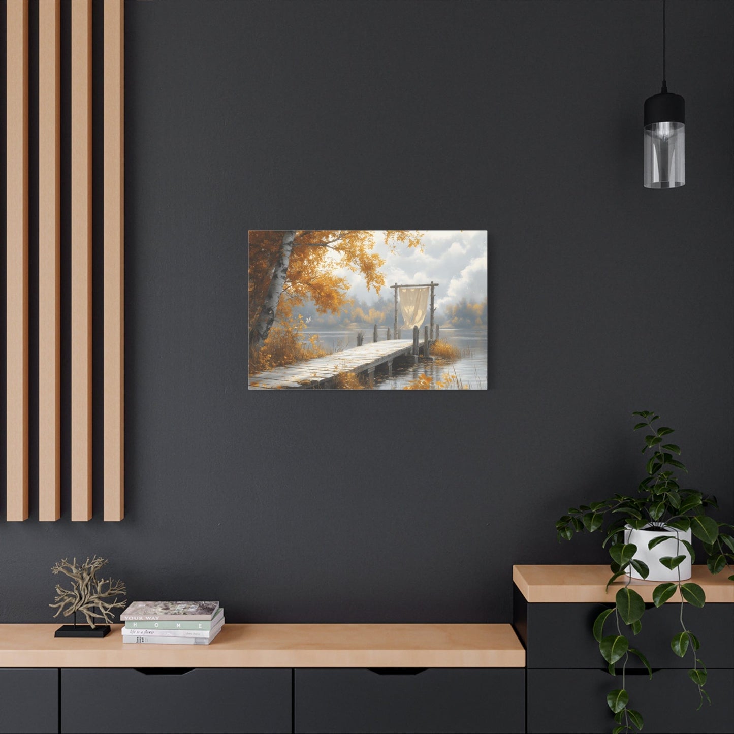 Autumn Serenity Wall Art, Cozy Home Decor, Nature Canvas, Fall Decor, Landscape Artwork, Gift for Nature Lovers