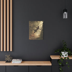 Halloween Skeleton Canvas Wall Art, Spooky Home Decor, Ghoulish Gift, Autumn Decoration, Creepy Wall Hanging