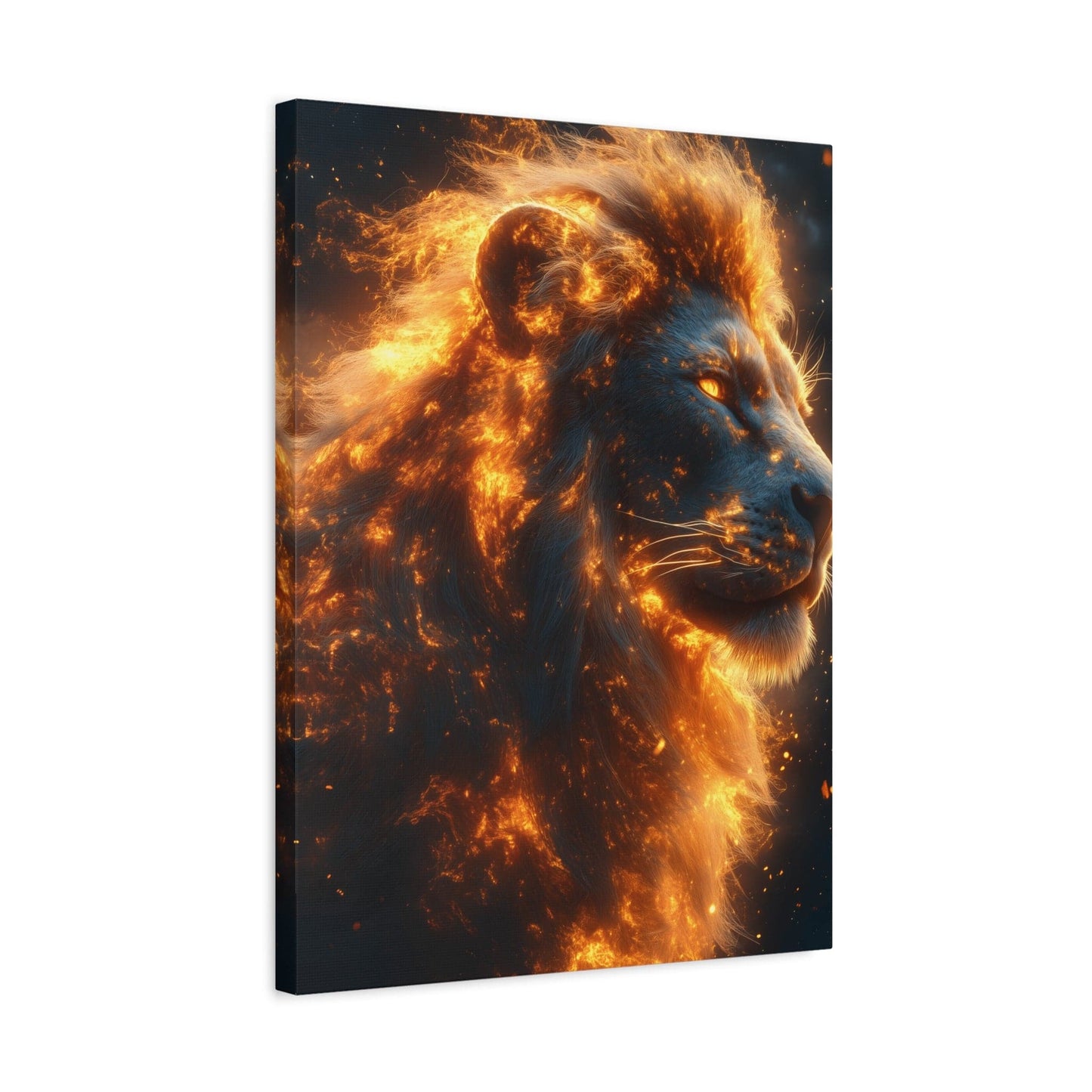 Fierce Lion Canvas Artwork, Wild Animal Decor, Bold Home Wall Art, Inspirational Gift, Unique Lion Print, Modern Decor