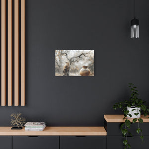 Nature-Inspired Matte Canvas Print, Wall Art, Bohemian Home Décor, Gift for Bird Lovers