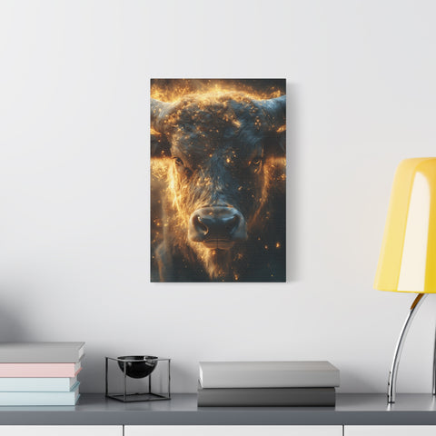 Stretched Canvas Wall Art, Bull Artwork for Home Decor, Rustic Farmhouse Style, Perfect Gift for Animal Lovers, Ideal for Living Room [...]