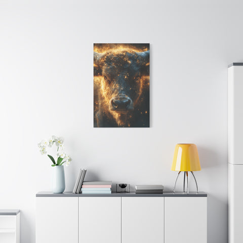 Stretched Canvas Wall Art, Bull Artwork for Home Decor, Rustic Farmhouse Style, Perfect Gift for Animal Lovers, Ideal for Living Room [...]