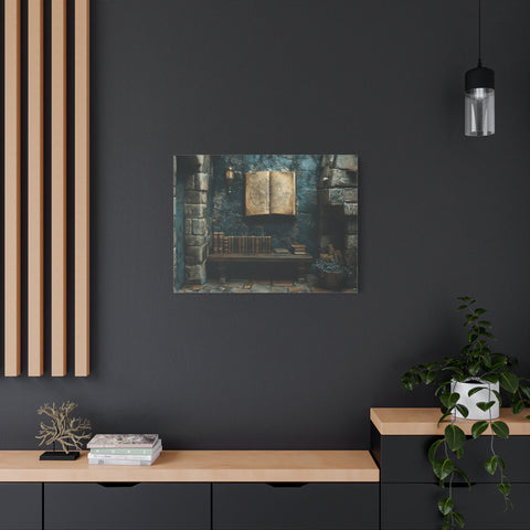 Fantasy Book Nook Wall Art, Cozy Home Decor, Literary Gifts, Reading Corner Artwork, Book Lovers Decor, Magical Canvas Print