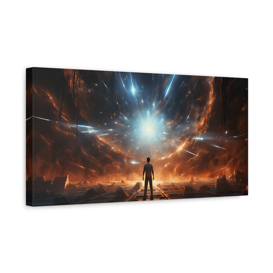Cosmic Canvas Print, Abstract Art for Home Decor, Inspirational Wall Art, Unique Gift for Art Lovers, Modern Aesthetic