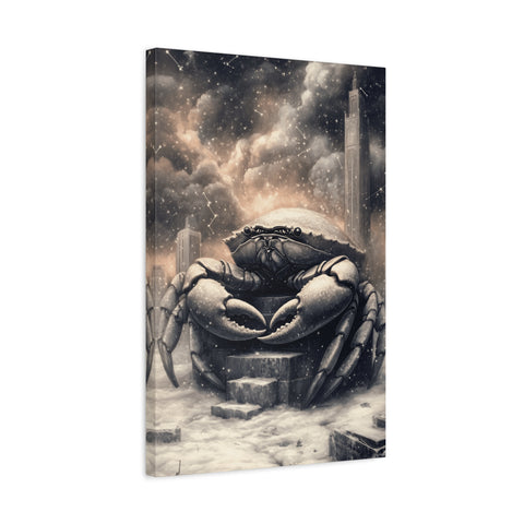 Intricate Crab Art Canvas Print, Coastal Decor, Ocean Lover Gift, Modern Wall Art, Nautical Home Accent