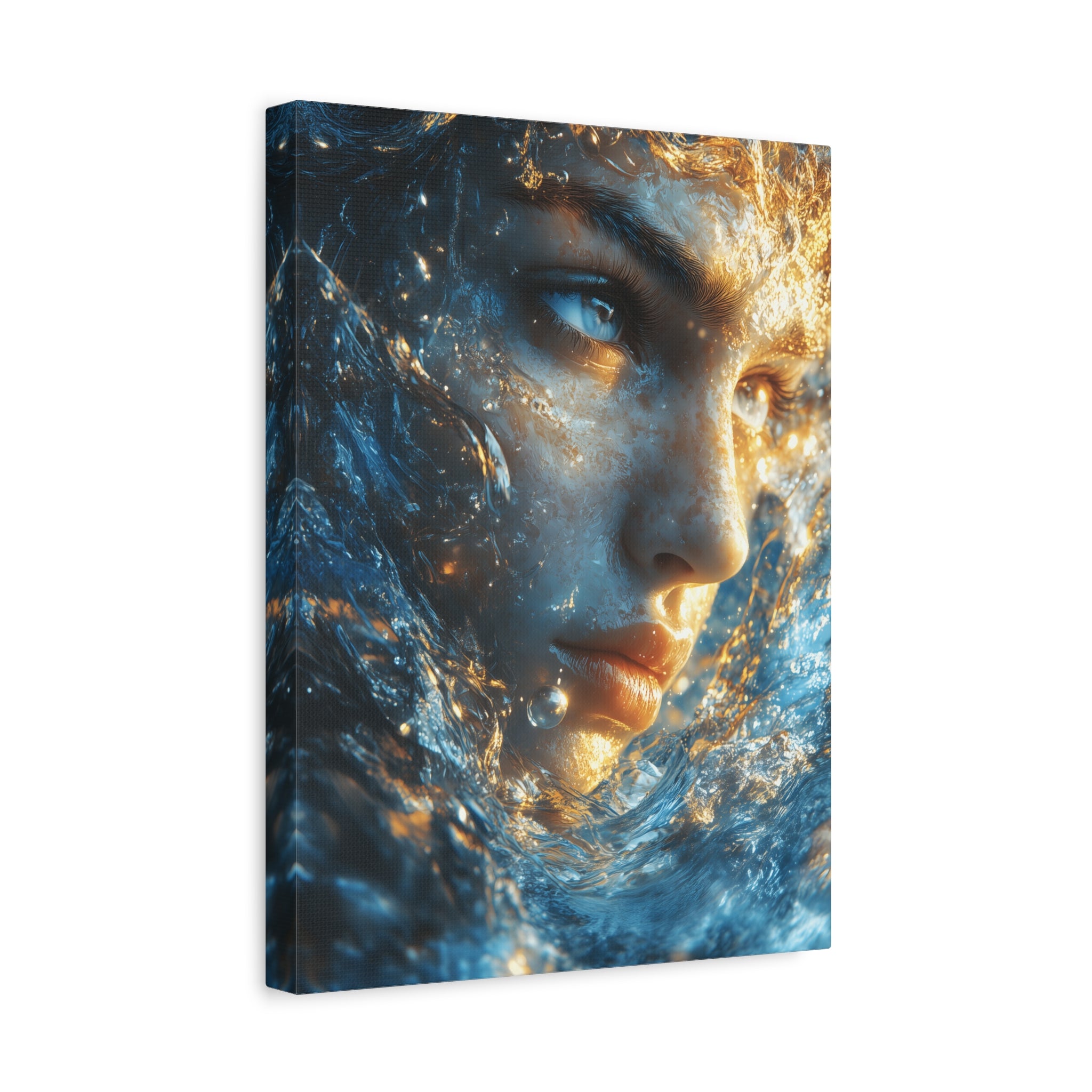 Artistic Canvas Print - Abstract Water Woman | Ocean-Themed Decor, Gallery Wall Art, Unique Home Decoration, Aquatic Aesthetic, Gift