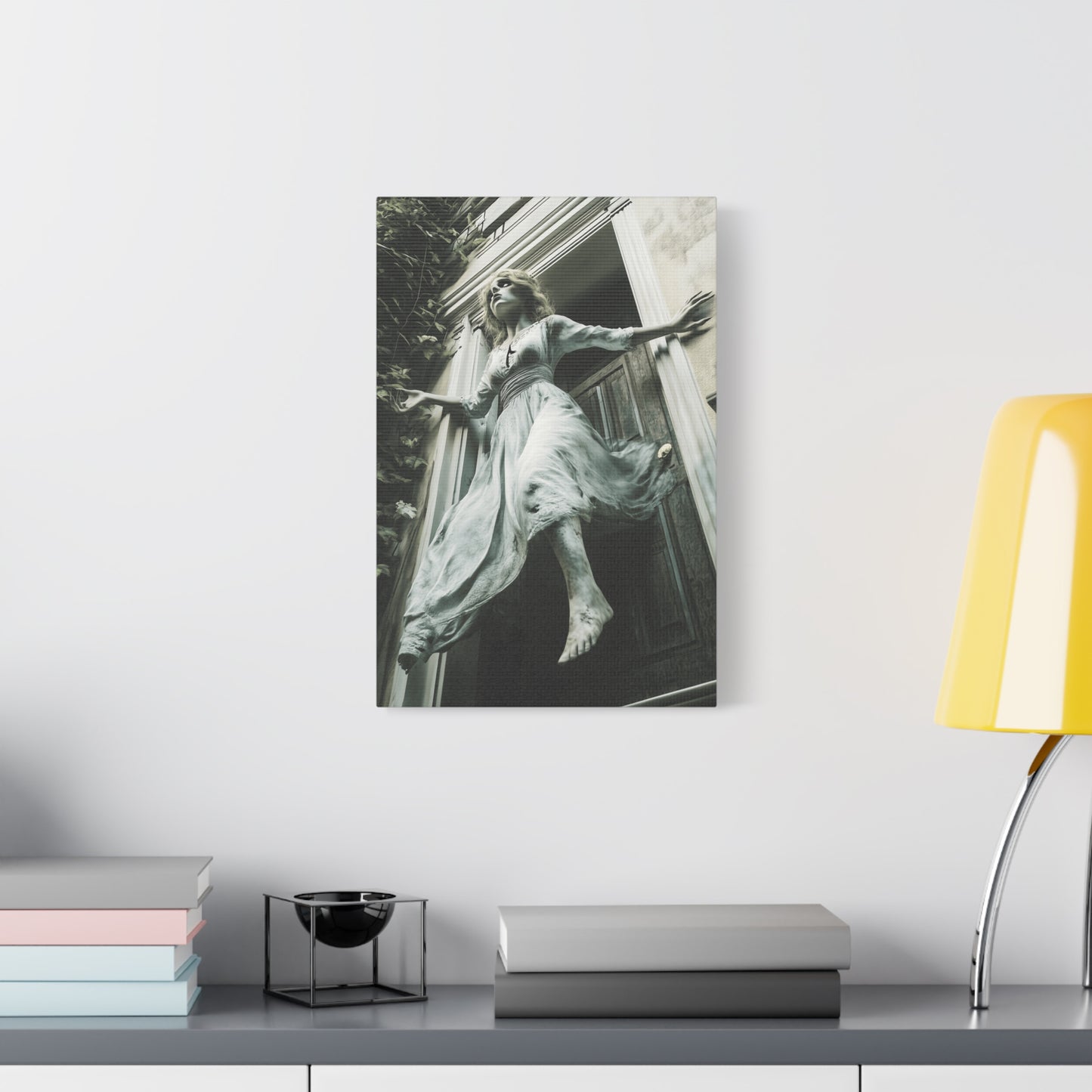 Eerie Fantasy Wall Art Canvas, Dark Atmosphere Decor, Gothic Home Decor, Haunting Art for Halloween, Unique Gift Idea