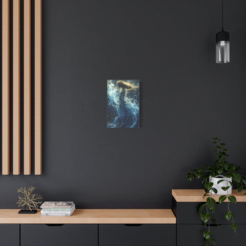 Canvas Wall Art - Mystical Water Goddess, Ethereal Decor for Home, Unique Gift for Art Lovers, Nautical Theme, Ocean Inspired