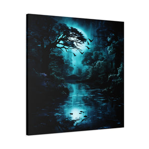 Nature-Inspired Stretched Canvas Art for Home Decor, Serenity Wall Art, Blue Forest Landscape, Perfect Gift for Nature Lovers, [...]