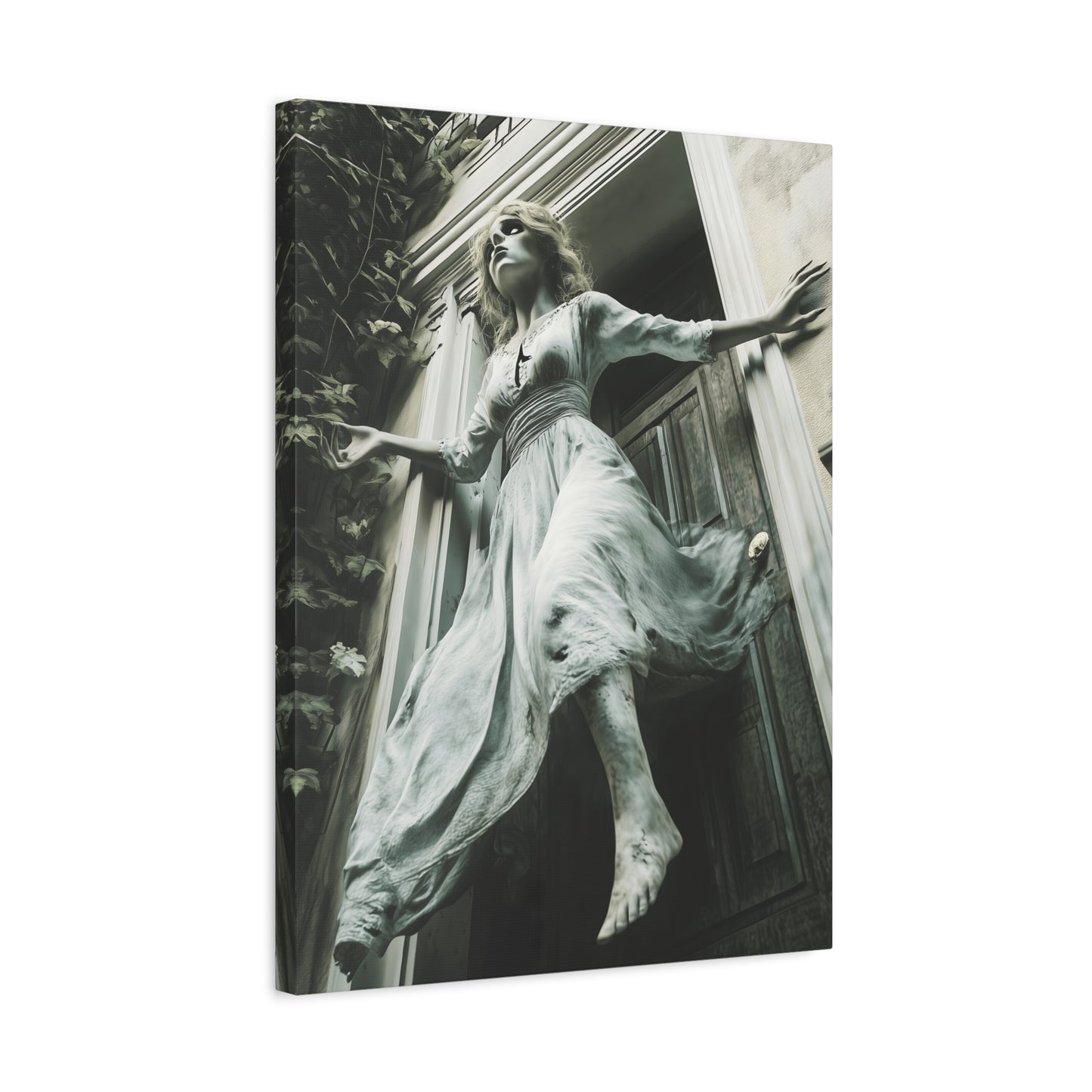 Eerie Fantasy Wall Art Canvas, Dark Atmosphere Decor, Gothic Home Decor, Haunting Art for Halloween, Unique Gift Idea