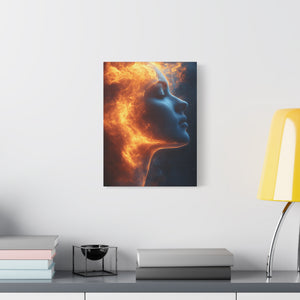 Stretched Canvas Art Print, Abstract Portrait Wall Décor, Bohemian Home Décor, Unique Gift