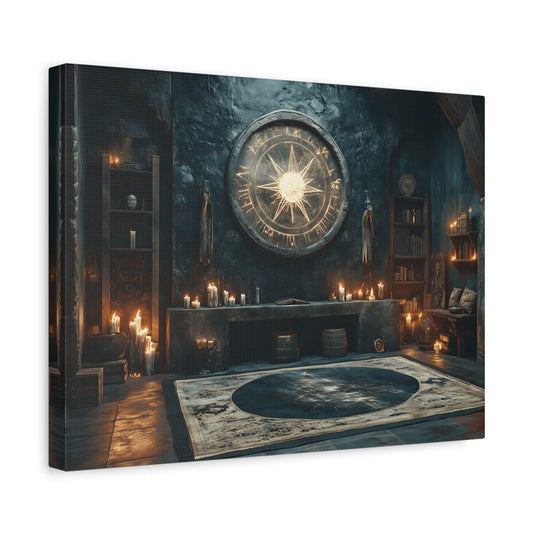 Mystical Matte Canvas Wall Art, Gothic Home Decor, Spiritual Room Decoration, Witchy Aesthetic, Bohemian Wall Hanging