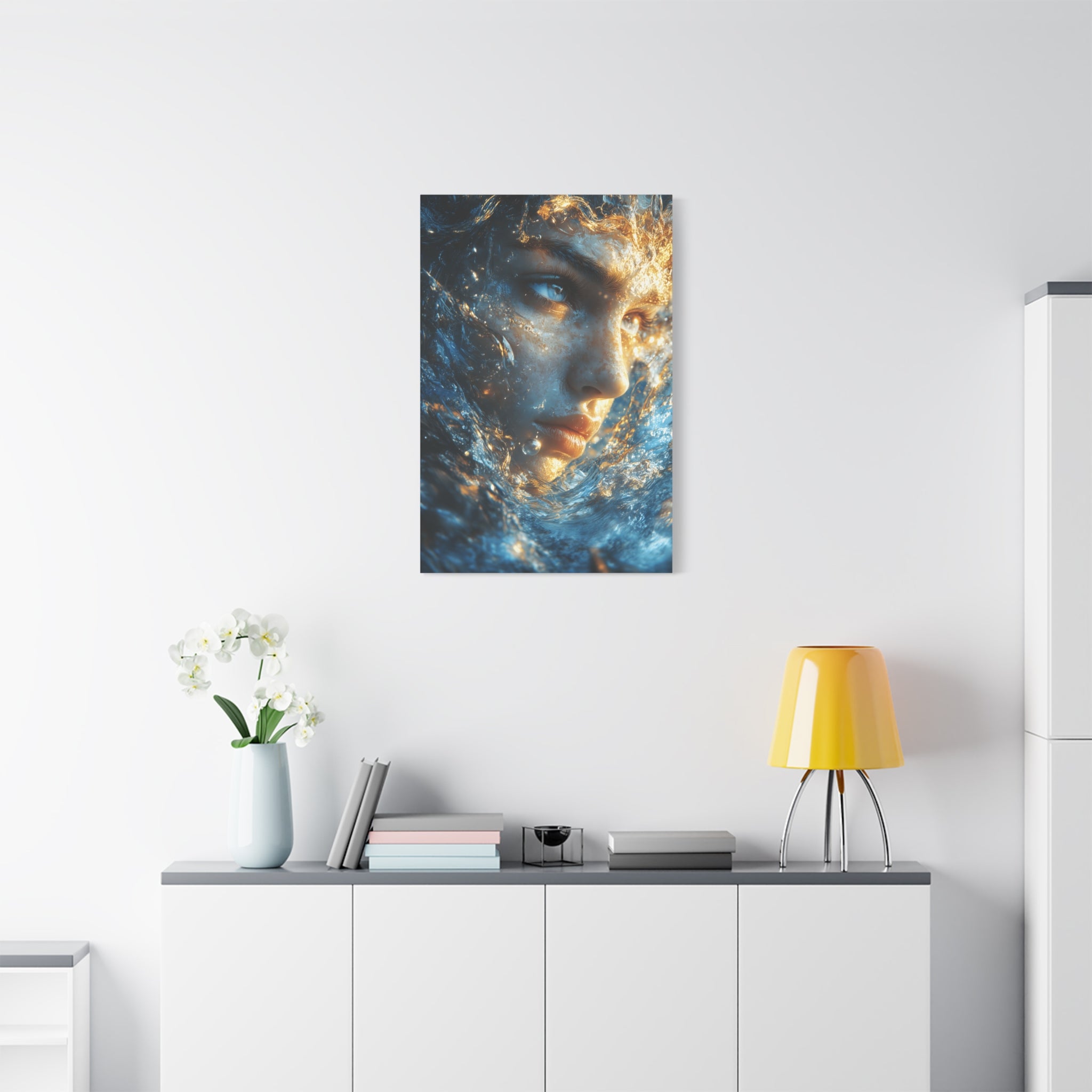 Artistic Canvas Print - Abstract Water Woman | Ocean-Themed Decor, Gallery Wall Art, Unique Home Decoration, Aquatic Aesthetic, Gift
